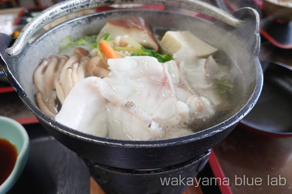 平佐館 近大クエランチ  クエ鍋