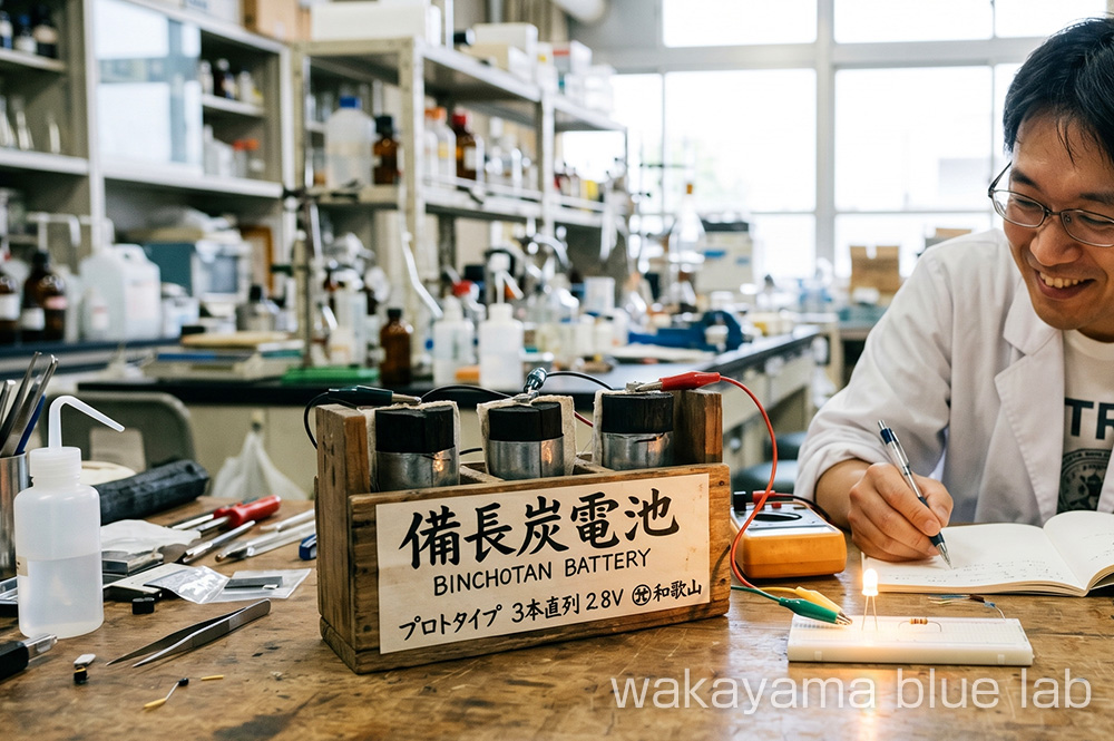 紀州備長炭 備長炭電池