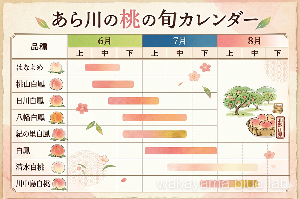 桃の旬の時期カレンダー
